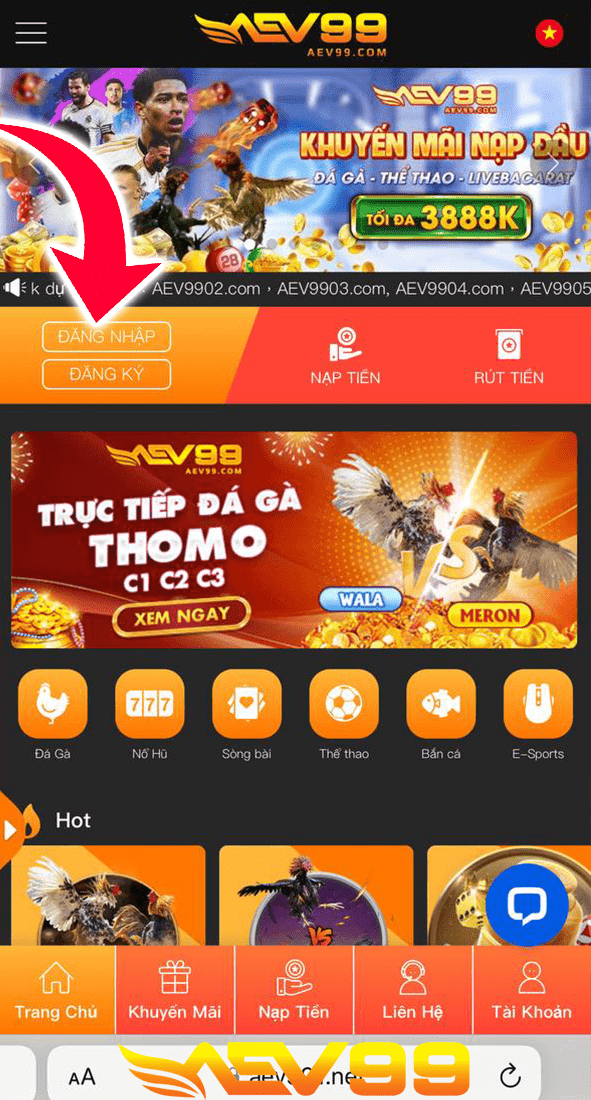 Đăng nhập AEV99 Đăng nhập AEV99
