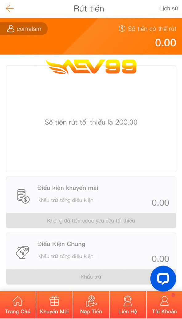 Điền số tiền muốn rút Điền số tiền muốn rút
