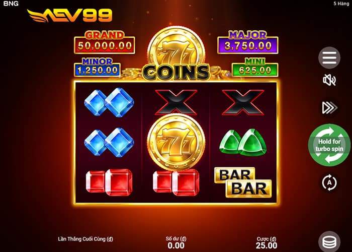 Giao diện quay thưởng 777 Đồng Xu AEV99 Giao diện quay thưởng 777 Đồng Xu AEV99